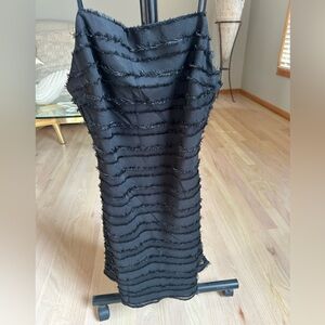 Elegant Boutique Black Textured Dress